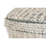 DKD Home Decor Lámpara de Techo de Conchas Hecha a Mano Blanco Roto 52x52x140 cm