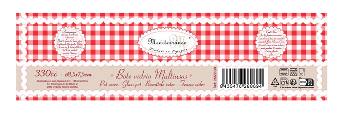 Inde Bote de Vidrio 330 cc con Tapa (12 Unidades)