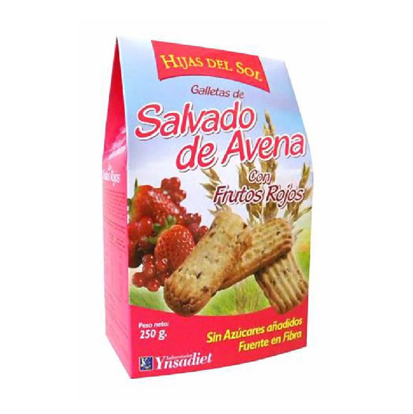 Hijas del Sol Galletas de Salvado de Avena con Frutos Rojos 250g