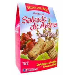 YNSADIET Galletas De Salvado De Avena Con Frutos Rojos 250G Sin Azúcares Añadidos Fuente de Fibra