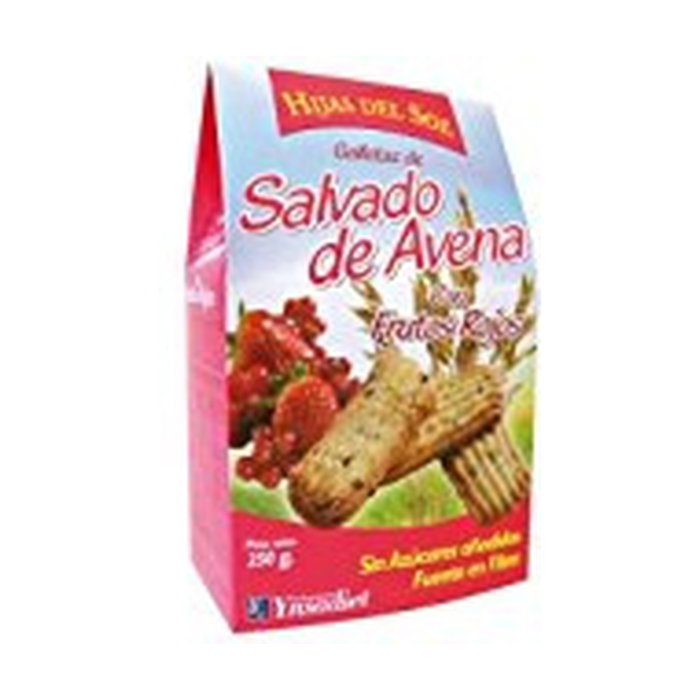 HIJAS DEL SOL Galletas de Salvado de Avena con Frutos Rojos 250g, Sin Azúcares Añadidos, Fuente de Fibra, Sin Grasa de Palma HIJAS DEL SOL Galletas de Salvado de Avena con Frutos Rojos 250g, Sin Azúcares Añadidos, Fuente de Fibra, Sin Grasa de Palma