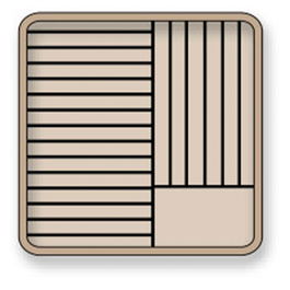 VOLLRATH PUJADAS TRAEX Cesta para Platos de 25.4 cm, Capacidad 21 Platos, Dimensiones 50 x 50 x 25 cm para Hostelería