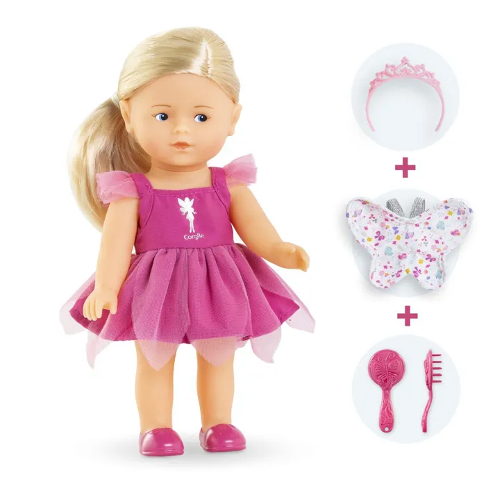 Corolle AAAPP08927 Muñeca de vinilo Mini Corolline Rosy Fée con Vestido de Hada y Alas de Mariposa Corolle AAAPP08927 Muñeca de vinilo Mini Corolline Rosy Fée con Vestido de Hada y Alas de Mariposa
