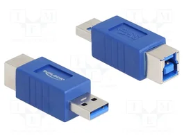DeLOCK 67217 Adaptador USB Tipo-A Macho a USB Tipo-B Hembra Azul