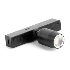 ILIMINACION Y ACC. - Foco LED Punto Minirail 1W, 24V DC, Luz Natural 4000K, Conexión Magnética, Negro, para Iluminación de Acento en Cocinas o Estanterías