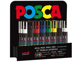 Uniball Rotulador Posca PC-3M Pintura Base Agua 0,9-1,3 mm Expositor 36 Unidades Colores Surtidos