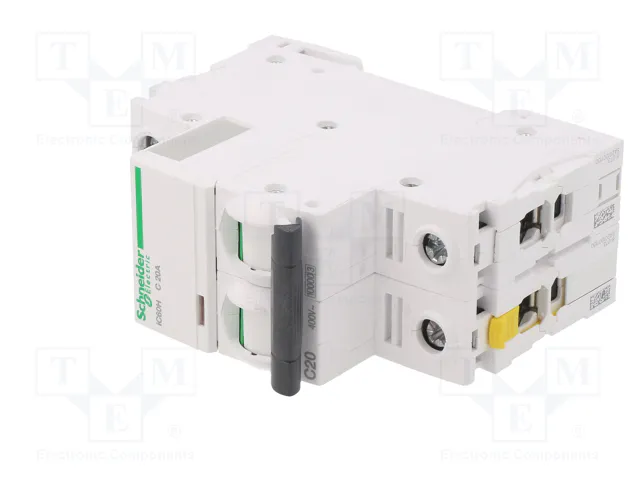 SCHNEIDER ELECTRIC Interruptor magnetotérmico iC60H 2P 20A C 400VAC SCHNEIDER ELECTRIC Interruptor magnetotérmico iC60H 2P 20A C 400VAC