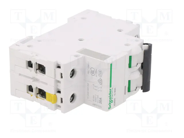 SCHNEIDER ELECTRIC Interruptor magnetotérmico iC60H 2P 20A C 400VAC SCHNEIDER ELECTRIC Interruptor magnetotérmico iC60H 2P 20A C 400VAC