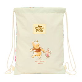 SAFTA Saco Winnie the Pooh Disney 34cm con Bolsillo Interior y Cierre de Seguridad Anti-estrangulamiento
