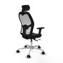 PIQUERAS Y CRESPO Silla de oficina Jorquera con mecanismo Sincro/Traslack, Negro y Blanco