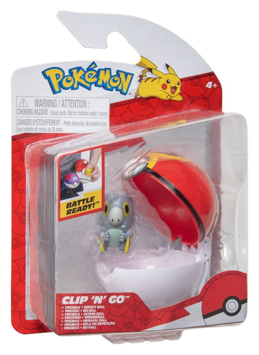 Jazwares Pokémon Clip 'n' Go Figura de Acción Wave 21 Frigibax & Acopio Ball Jazwares Pokémon Clip 'n' Go Figura de Acción Wave 21 Frigibax & Acopio Ball