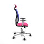 PIQUERAS Y CRESPO Silla de oficina Motilla con mecanismo Sincro/Traslack, Rosa y Azul