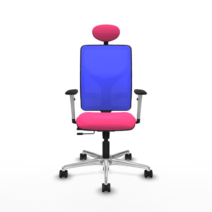 PIQUERAS Y CRESPO Silla de oficina Motilla con mecanismo Sincro/Traslack, Rosa y Azul