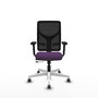 PIQUERAS Y CRESPO Silla de oficina Motilla Morado con malla Negro