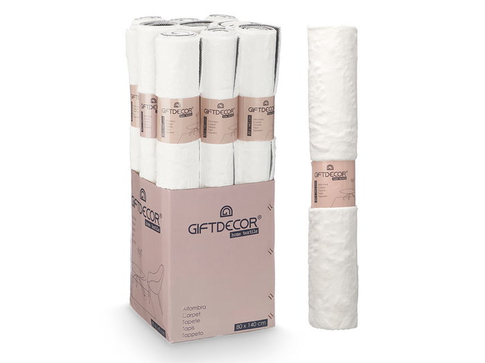 Giftdecor Alfombra Soft, Color Crema, 80x140 cm, de Fieltro 100% Poliéster para Sala o Dormitorio (Set de 9)