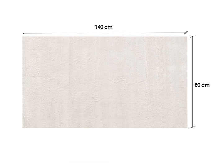 Giftdecor Alfombra Soft, Color Crema, 80x140 cm, de Fieltro 100% Poliéster para Sala o Dormitorio (Set de 9)