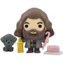 Figura de Harry Potter Rubeus Hagrid con Fang y complementos, de goma, 8 cm