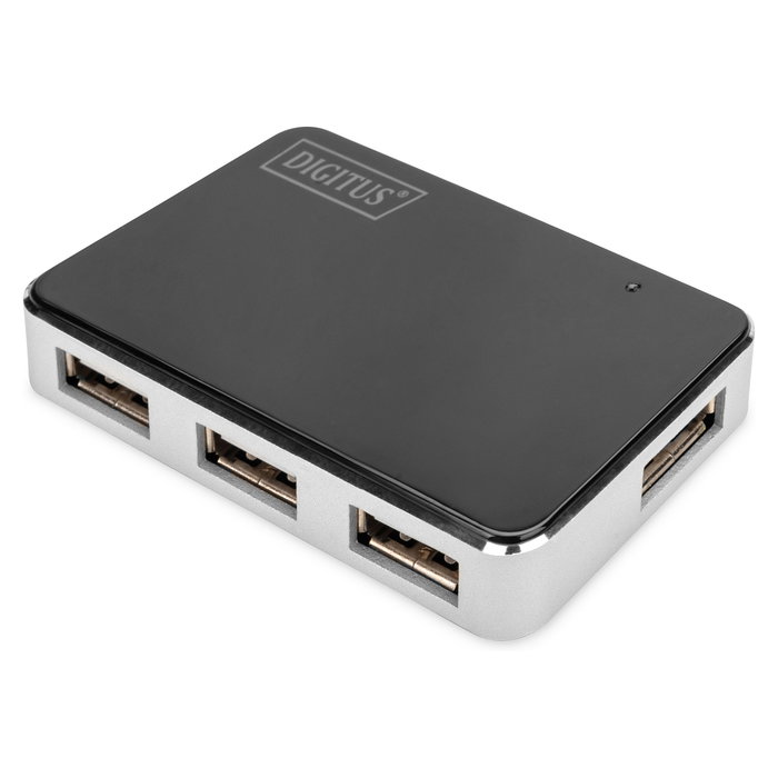 Digitus USB-Hub 4-Port USB 2.0 con Fuente de Alimentacion Externa, Color Negro, para Ordenador, Portatil, PC Digitus USB-Hub 4-Port USB 2.0 con Fuente de Alimentacion Externa, Color Negro, para Ordenador, Portatil, PC