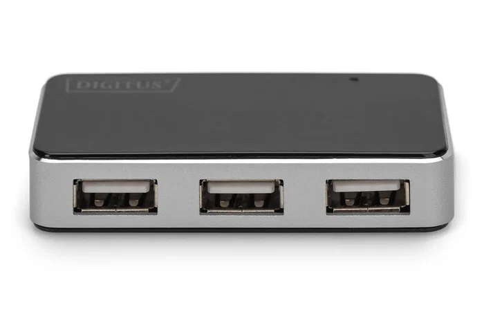 Digitus Hub USB 2.0 de 4 Puertos Negro y Plata DA-70220 Digitus Hub USB 2.0 de 4 Puertos Negro y Plata DA-70220