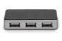 Digitus Hub USB 2.0 de 4 Puertos Negro y Plata DA-70220