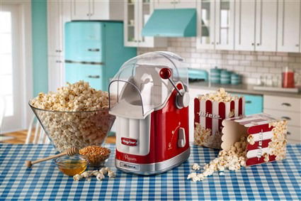 Ariete 2958/00 Máquina de Palomitas Party Time Roja Diseño Retro Años 50 Ideal para Snacks Naturales y Libres de Grasas