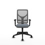 Silla de oficina Motilla con mecanismo Sincro tapizada con Tela color Gris. Equipada con lumbar 1D, Brazos 1D y Ruedas 65mm nailon