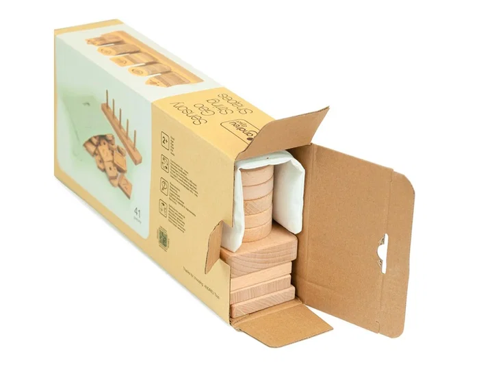 Andreutoys Juego Didactico Formas Geometricas Sensoriales Madera Inclusivo para Desarrollo Tactil y Logico