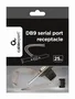 Gembird CCDB9RECEPTACLE - Bracket trasero adaptador puerto serie DB9M a VGA interno, cable plano IDC 10 pines, para añadir puerto serie al PC