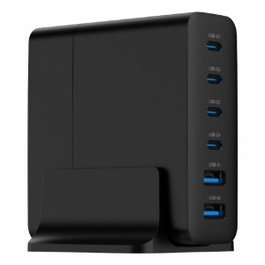 Gembird Cargador Rápido GaN 75 W 6 Puertos Negro TA-UC-2A4C-PD75-01-BK