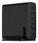 GEMBIRD TA-UC-2A4C-PD75-01-BK Cargador GaN de 75 W con 6 Puertos, Negro