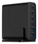 Gembird TA-UC-2A4C-PD75-01-BK - Cargador Rápido de 6 Puertos 75W GaN USB-C/Type-A QC 3.0 y PD Universal Negro para Smartphone/Tableta