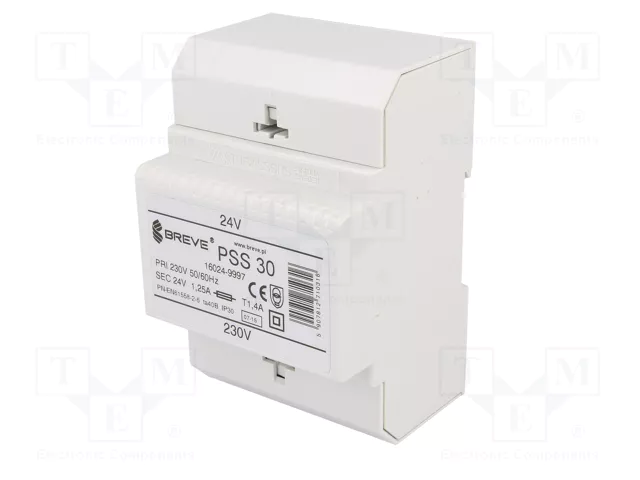 BREVE TUFVASSONS PSS30/230/24V Transformador de red 30VA 230VAC a 24V BREVE TUFVASSONS PSS30/230/24V Transformador de red 30VA 230VAC a 24V