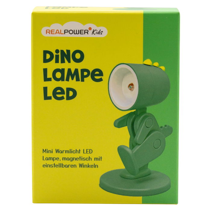 Ultron LED-Tier Taschenlampe Green Dino mit Sockel - Linterna decorativa de dinosaurio verde con base