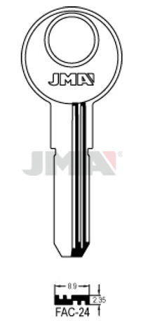 JMA Llaves de Seguridad Latón Modelo FAC-24 JMA Llaves de Seguridad Latón Modelo FAC-24