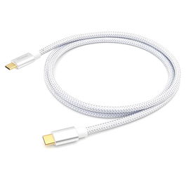 EQUIP 128358 Cable USB-C 3.2 Gen 2 a USB-C, 2m, 100W PD, 4K/60Hz, Blanco