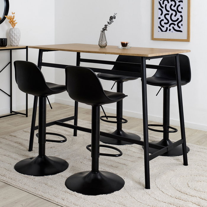 Home Deco Factory Mesa Alta Comedor Loka Essentiel Maderas Varias