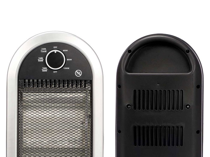 ARGON Calefactor Halógeno 400W 800W 1200W Gris-Negro ARGON Calefactor Halógeno 400W 800W 1200W Gris-Negro
