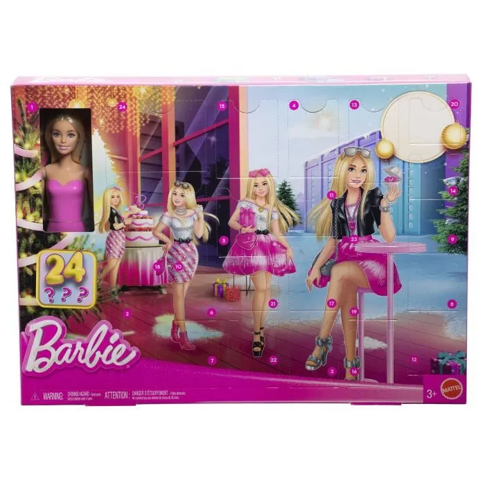 Barbie Calendario de Adviento con 24 Piezas y Accesorios - JFL63
