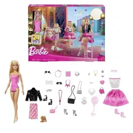 Barbie Calendario de Adviento con 24 Piezas y Accesorios - JFL63