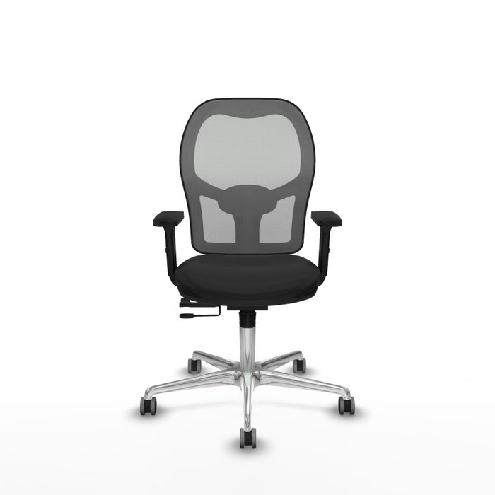 PIQUERAS Y CRESPO Silla de oficina Jorquera con mecanismo Sincro/Traslack, Negro y Gris