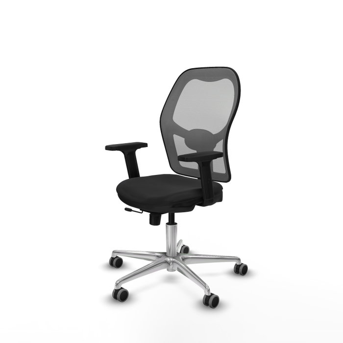 PIQUERAS Y CRESPO Silla de oficina Jorquera con mecanismo Sincro/Traslack, Negro y Gris