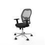 PIQUERAS Y CRESPO Silla de oficina Jorquera con mecanismo Sincro/Traslack, Negro y Gris