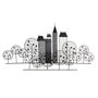 DKD Home Decor Decoración de Pared Metal Edificio Dorado 105x56 cm