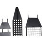 DKD Home Decor Decoración de Pared Metal Edificio Dorado 105x56 cm