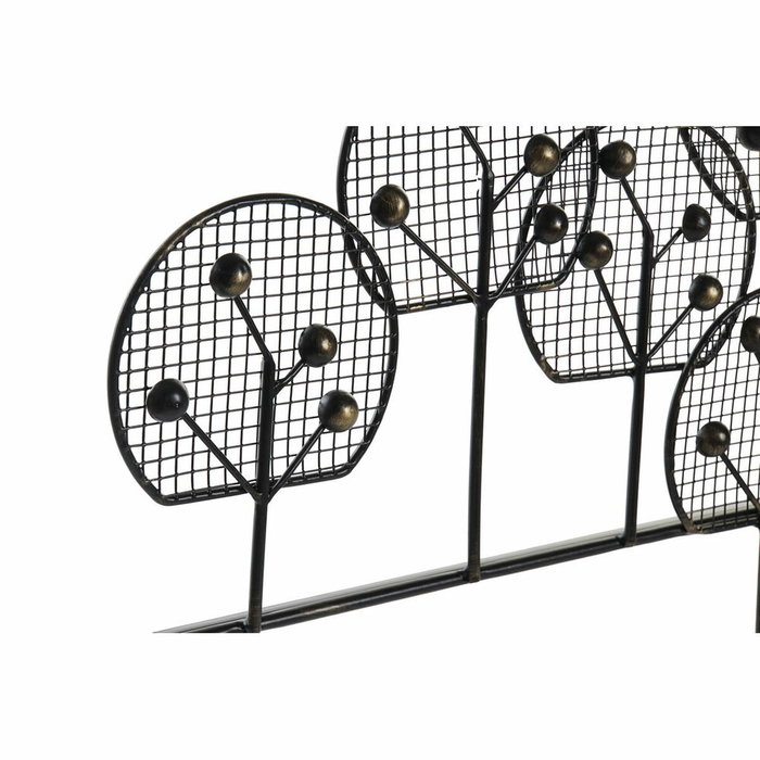 DKD Home Decor Decoración de Pared Metal Edificio Dorado 105x56 cm