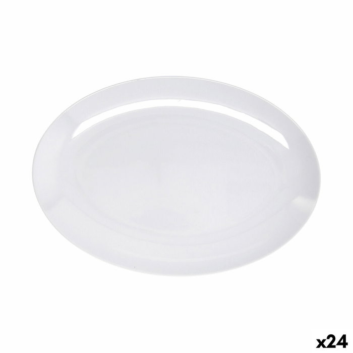 Quid Bandeja Oval Melamina Select Basic Blanca 30,5x21,2 cm (24 Unidades)