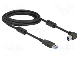 DeLOCK Cable USB 3 m Tipo-A a Tipo-B con ángulo de 90° izquierda