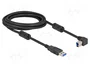DeLOCK Cable USB 3 m Tipo-A a Tipo-B con ángulo de 90° izquierda