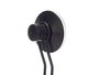 Berilo Soporte Escobillero Pared Metal Negro Mate Ventosa 10x36x10cm (Set de 12)