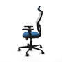 PIQUERAS Y CRESPO Silla de oficina Jorquera con mecanismo Sincro/Traslack Azul claro y Blanco
